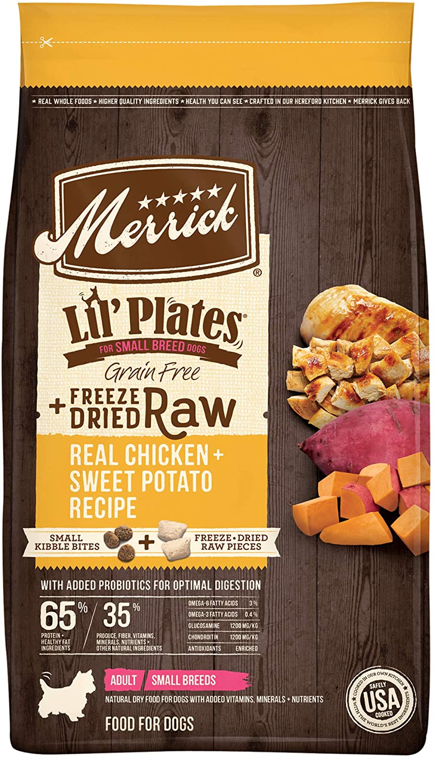 Merrick Lil' Plates Chicken & Sweet Potato w/Raw Bites Freeze-Dried Dog Food - 10 lb Bag  