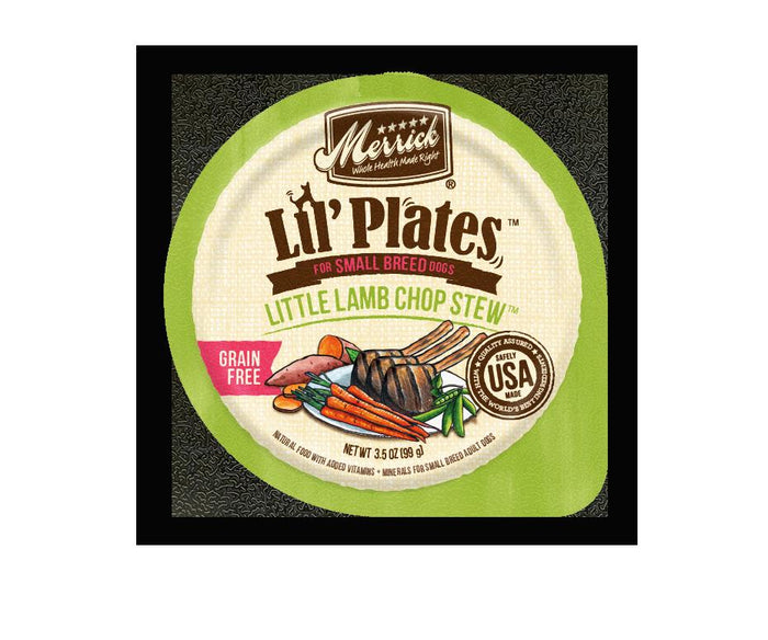 Merrick Lil' Plates Grain-Free Lil' Tubs Little Lamb Chop Small Breed Dog Food - 3.5 oz...