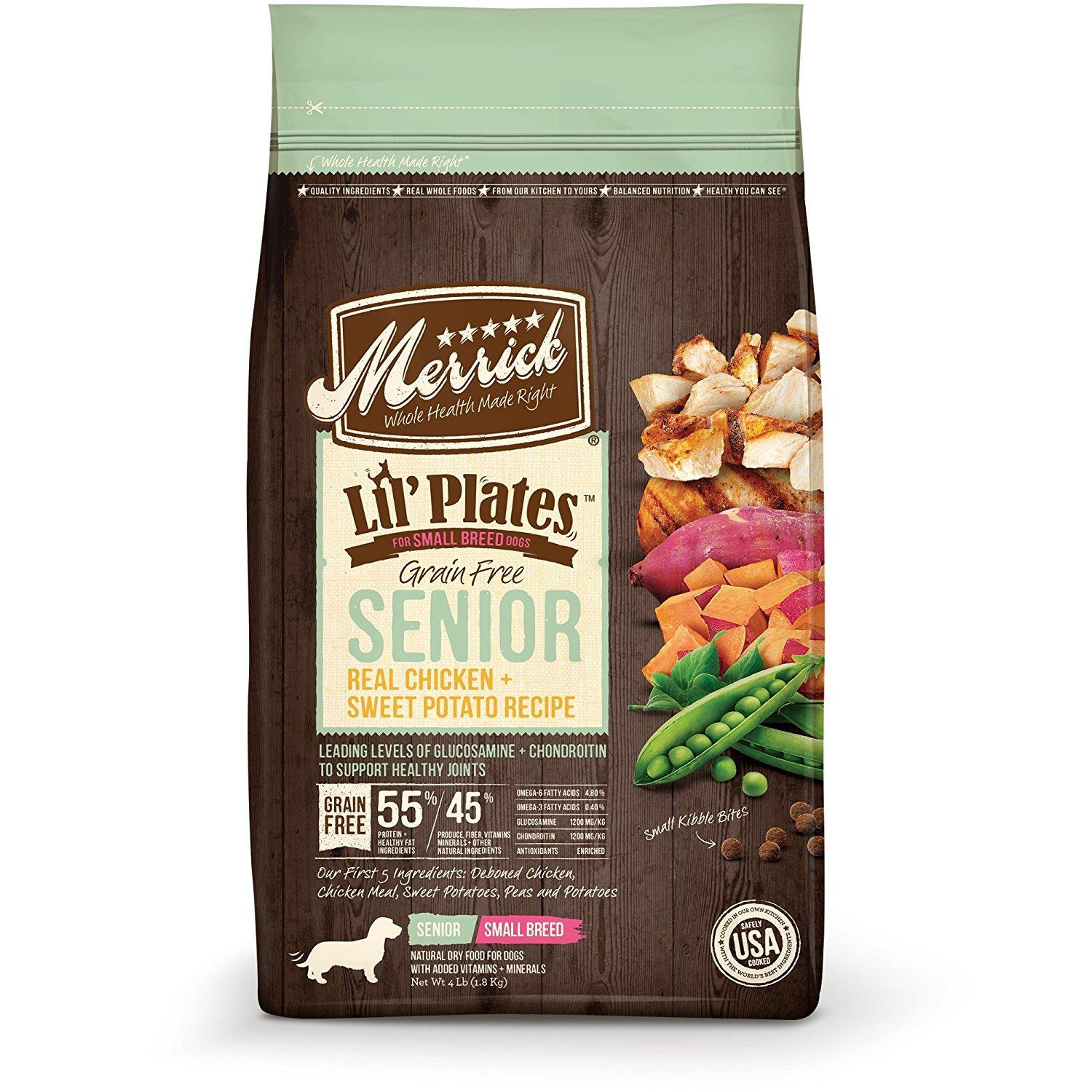 Merrick Lil' Plates Grain-Free Senior - Chicken & Sweet Potato Puppy Small Breed Dry Dog Food - 12 lb Bag  