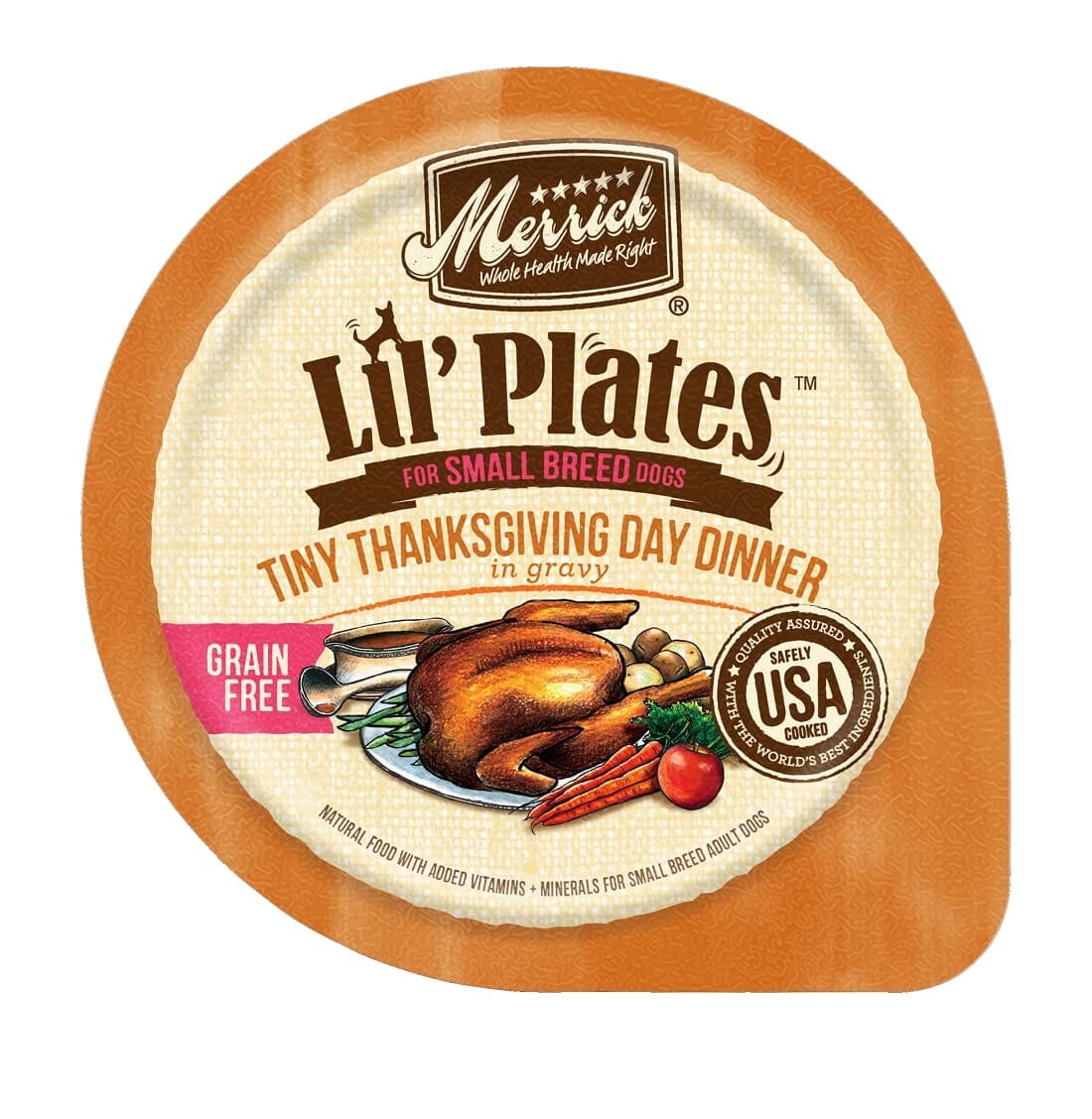 Merrick Lil' Plates Grain-Free Thanksgiving Dinner Wet Dog Food - 3.5 Oz Trays - Case of 12  