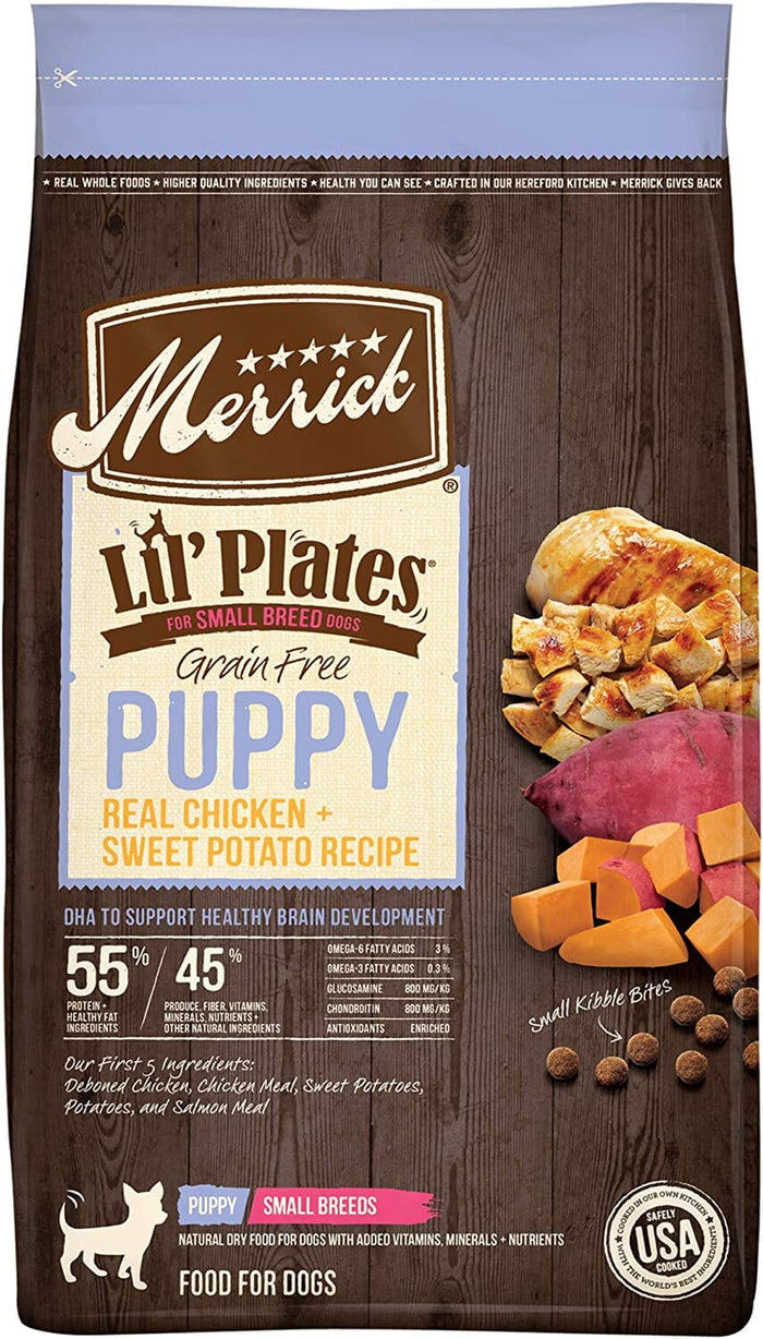 Merrick Lil' Plates Puppy Formula Chicken and Sweet Potato Dry Dog Food - 12 Lbs