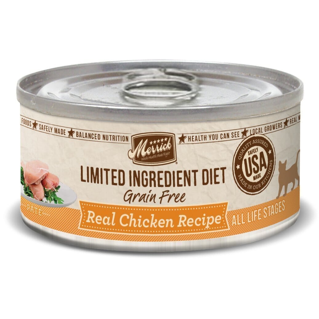 Merrick Limited Ingredient Diet Grain-Free Real Chicken Canned Cat Food - 5 Oz - Case of 24  