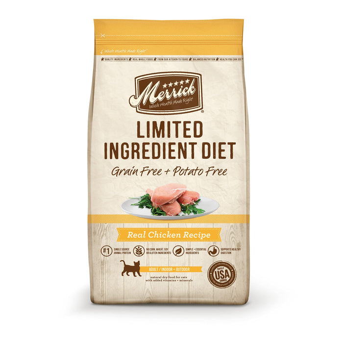 Merrick Limited Ingredient Diet Grain-Free Real Chicken Recipe Dry Cat Food - 4 Lbs