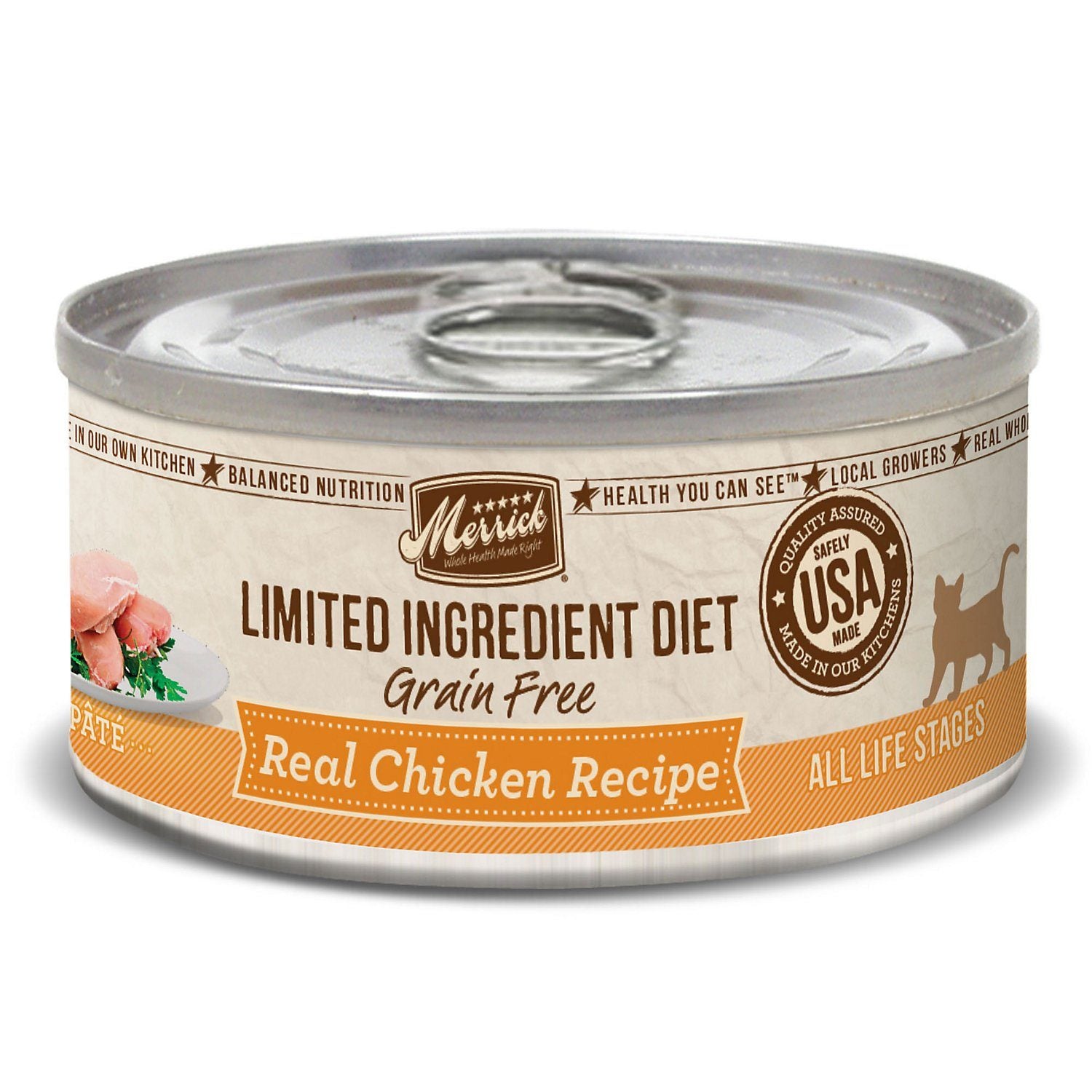 Merrick Limited Ingredient Diet LID Chicken Recipe Wet Canned Cat Food - 5 oz Cans - Case of 24  