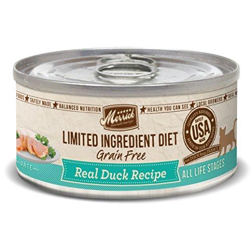 Merrick Limited Ingredient Diet LID Duck Recipe Wet Canned Cat Food - 5 oz Cans - Case ...