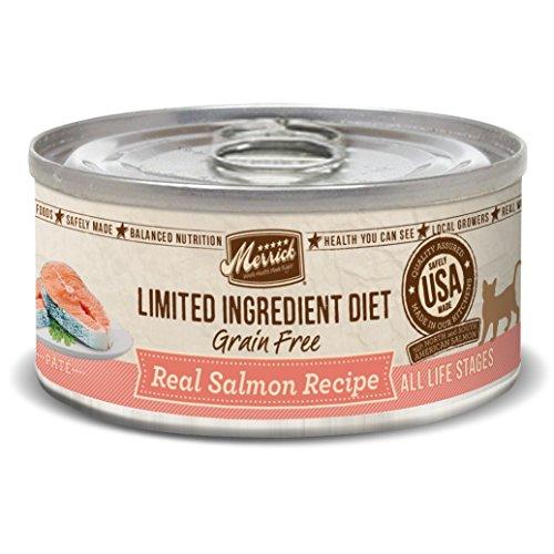 Merrick Limited Ingredient Diet LID Salmon Recipe Wet Canned Cat Food - 5 oz Cans - Cas...