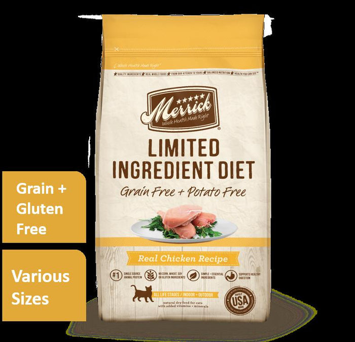 Merrick Limited Ingredient Diet Limited Ingredient Diet Real Chicken Dry Cat Food - 12 ...