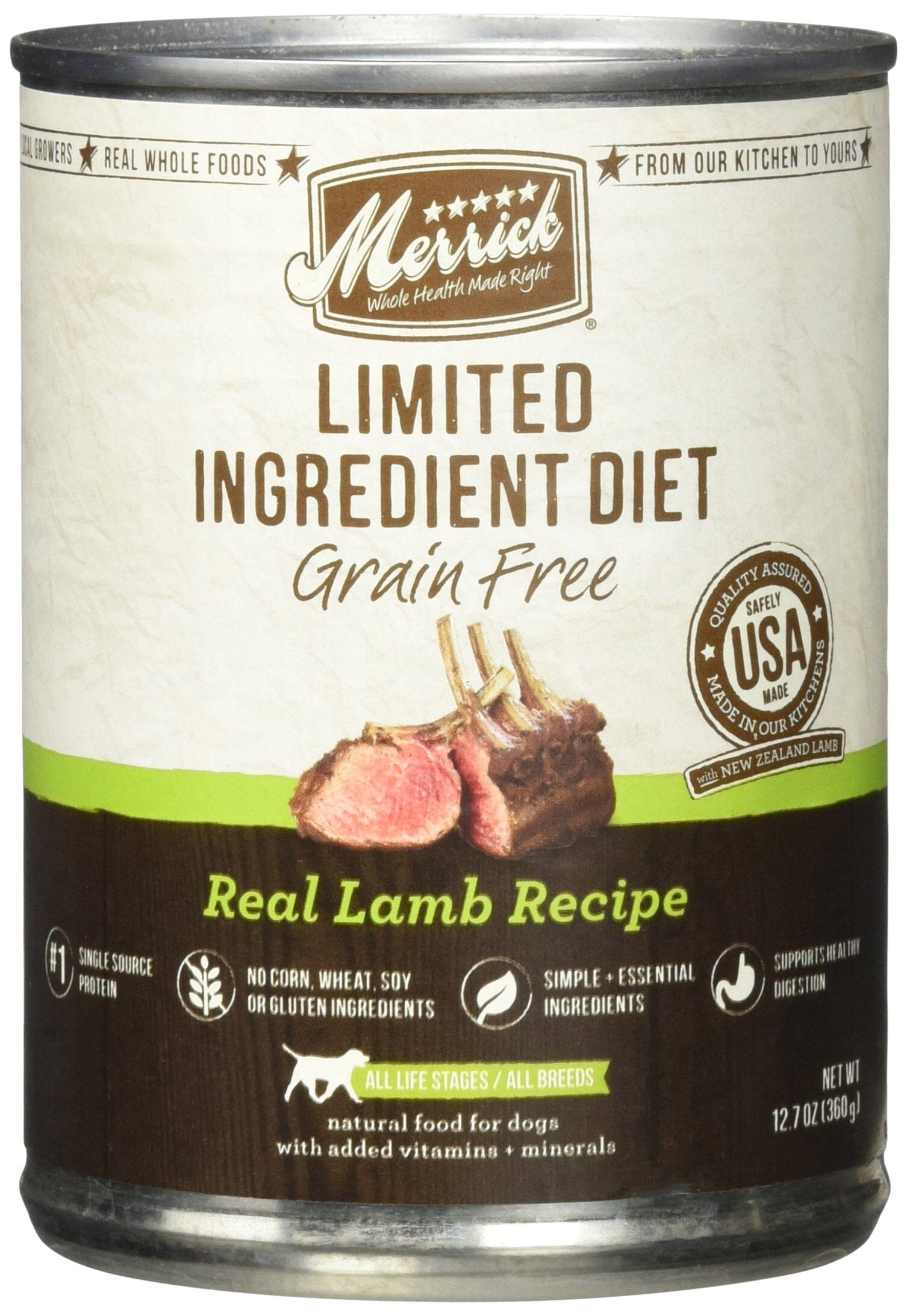 Merrick Limited Ingredient Diet Real Lamb Canned Dog Food - 12.7 Oz - Case of 12  