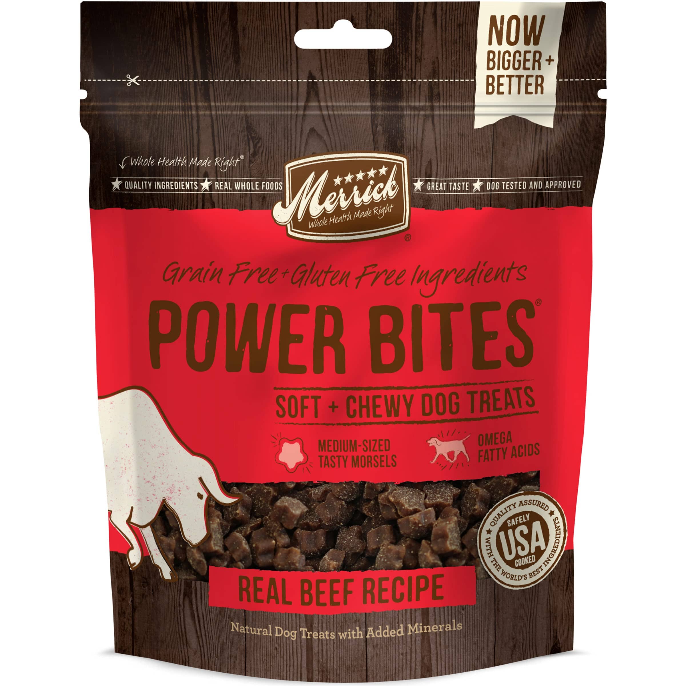 Merrick Power Bites Texas Beef Soft and Chewy Dog Treats - 6 Oz  