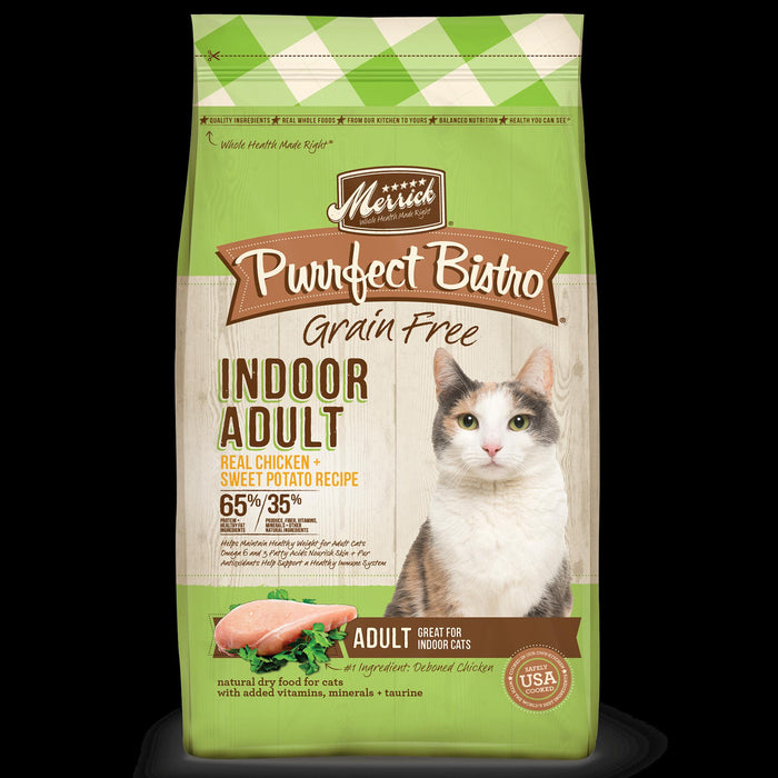 Merrick Purrfect Bistro Adult Indoor Chicken + Sweet Potato Dry Cat Food - 7 lb Bag