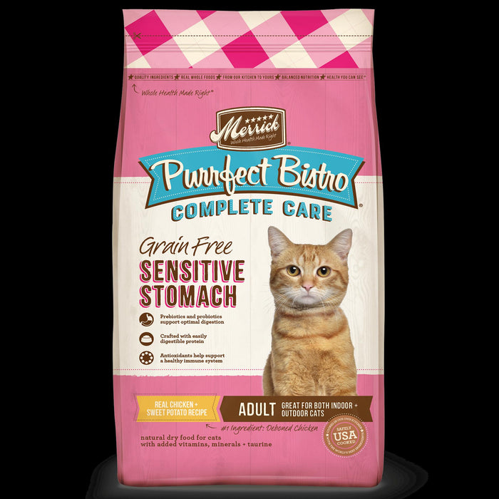 Merrick Purrfect Bistro Complete Care Sensitive Stomach Dry Cat Food - 7 lb Bag
