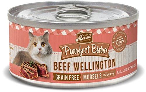 Merrick Purrfect Bistro Grain Free Beef Wellington Canned Cat Food - 5.5 oz Cans - Case of 24  