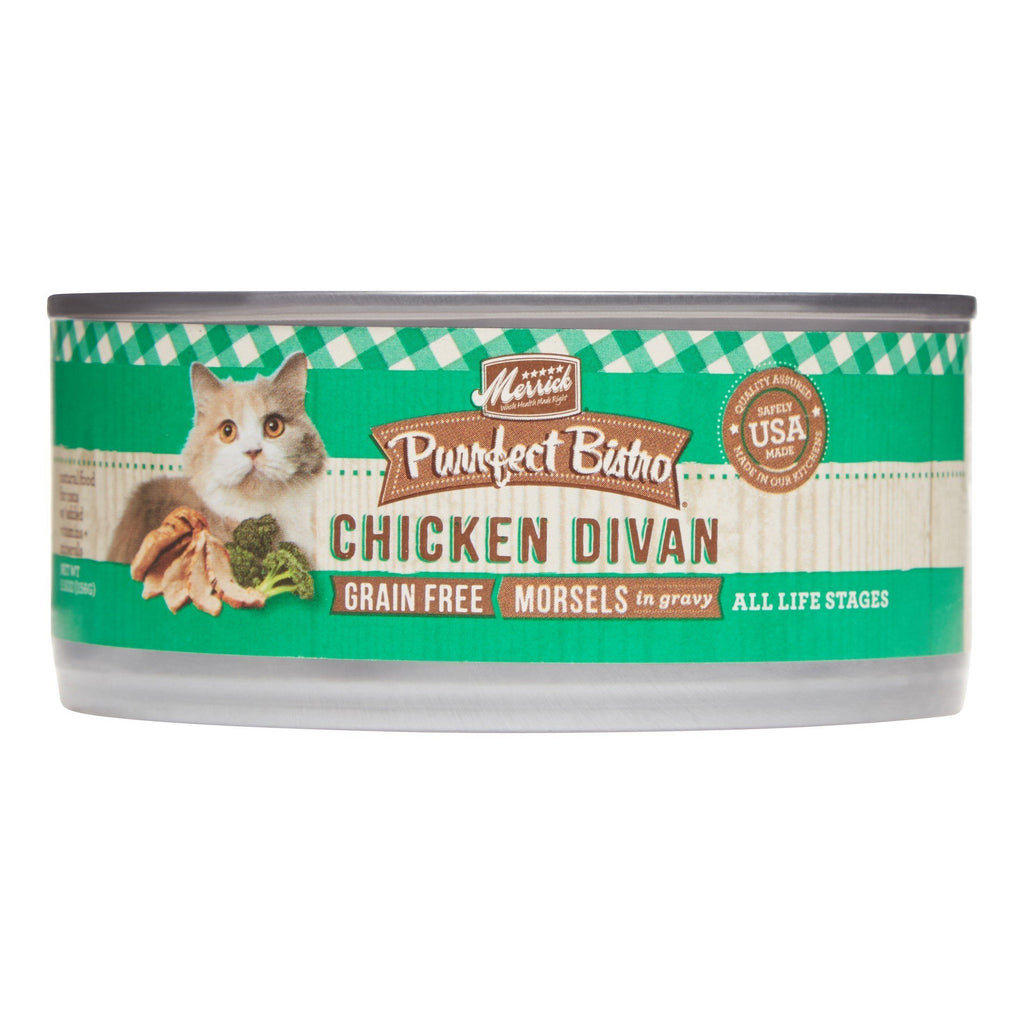 Merrick Purrfect Bistro Grain Free Chicken Divan Canned Cat Food - 5.5 oz Cans - Case o...
