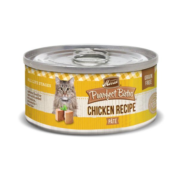 Merrick Purrfect Bistro Grain-Free Chicken Pâté Wet Canned Dog Food - 3 oz Cans - Case ...