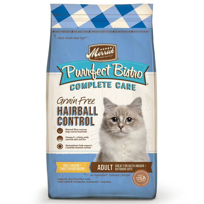 Merrick Purrfect Bistro Grain-Free Complete Care Hairball Control Recipe Dry Cat Food -...