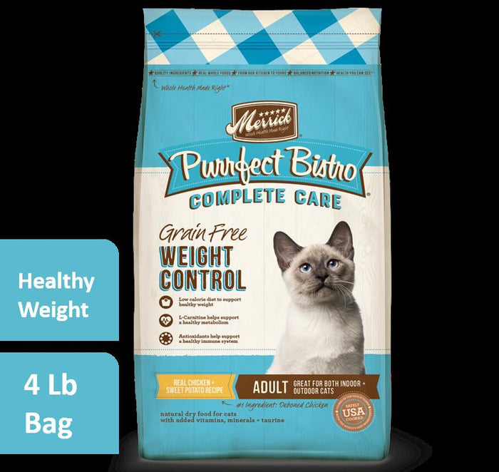 Merrick Purrfect Bistro Grain-Free Complete Care Healthy Weight Dry Cat Food - 4 lb Bag