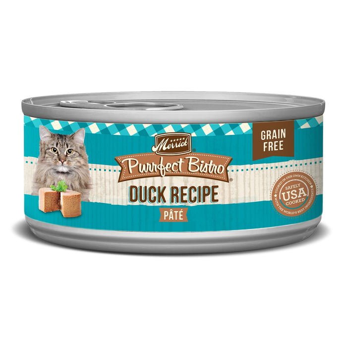 Merrick Purrfect Bistro Grain-Free Duck Pâté Wet Canned Dog Food - 3 oz Cans - Case of 24