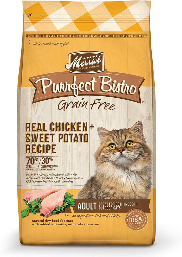 Merrick Purrfect Bistro Grain-Free Healthy Adult Chicken Recipe Dry Cat Food - 12 lb Bag