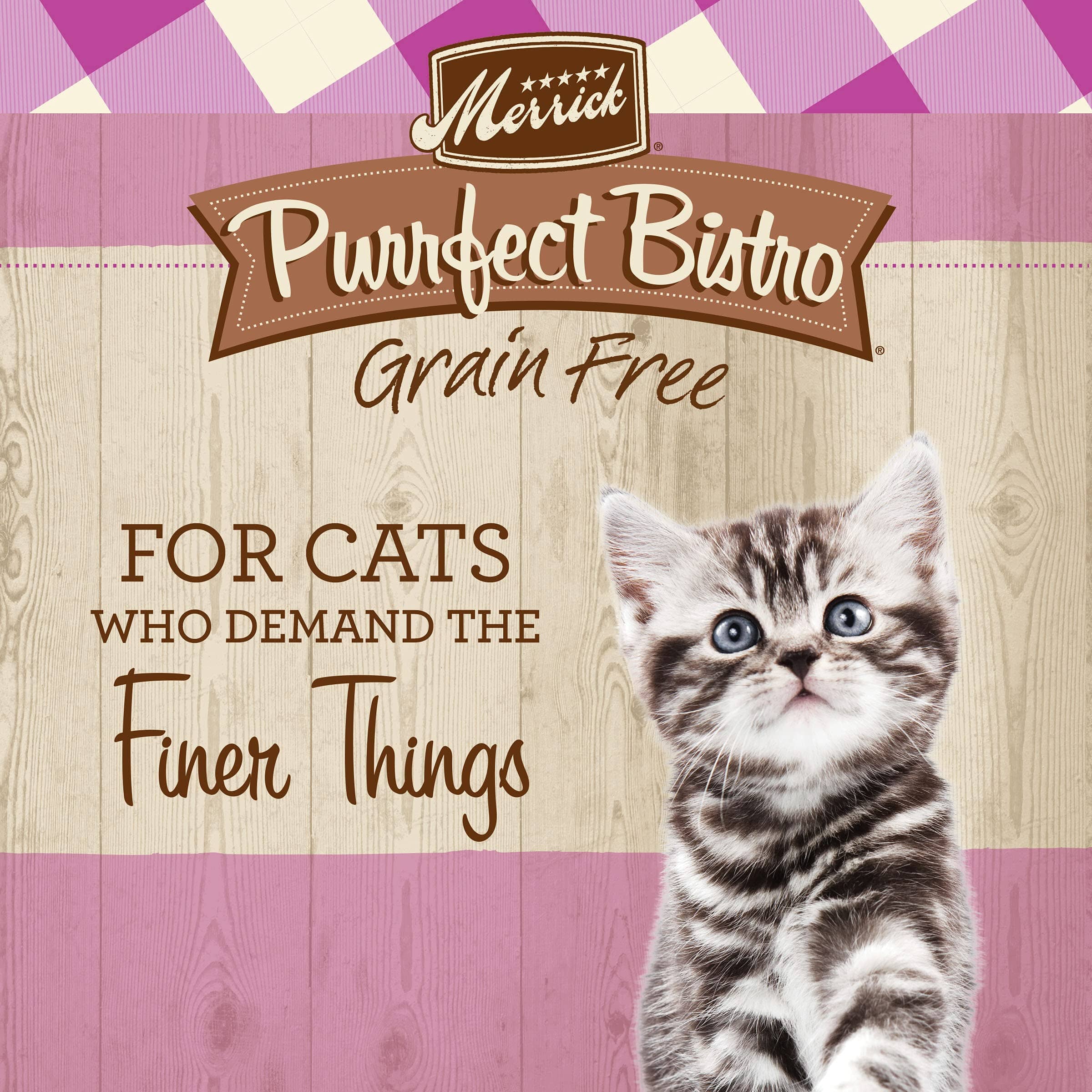 Merrick Purrfect Bistro Grain-Free Healthy Kitten Turkey and Chicken Dry Cat Food - 4 Lbs  