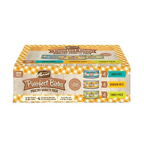 Merrick Purrfect Bistro Grain Free Purrfect Bistro Poultry Variety Pack Canned Cat Food...