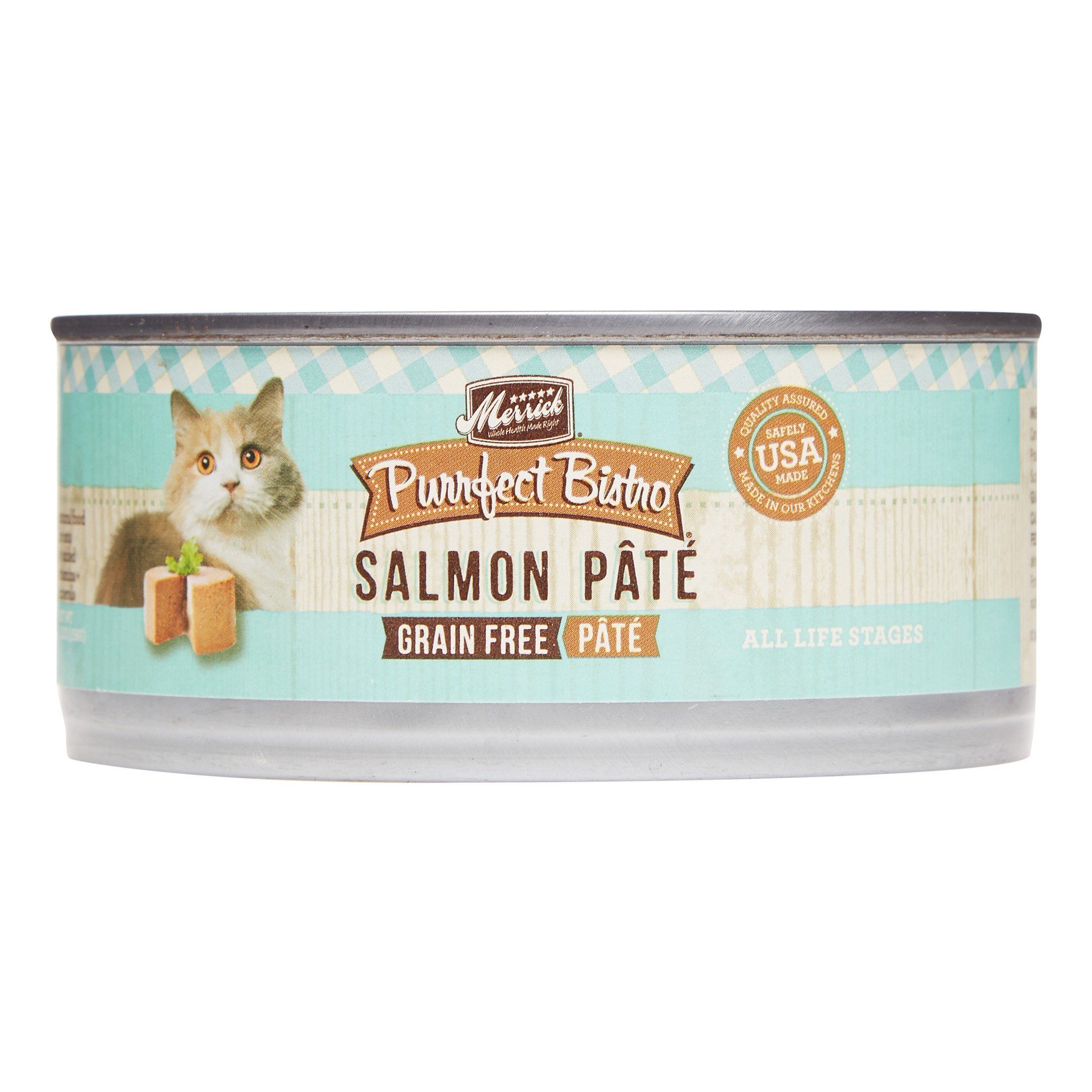 Merrick Purrfect Bistro Grain Free Salmon Pâté Canned Cat Food - 5.5 oz Cans - Case of 24  