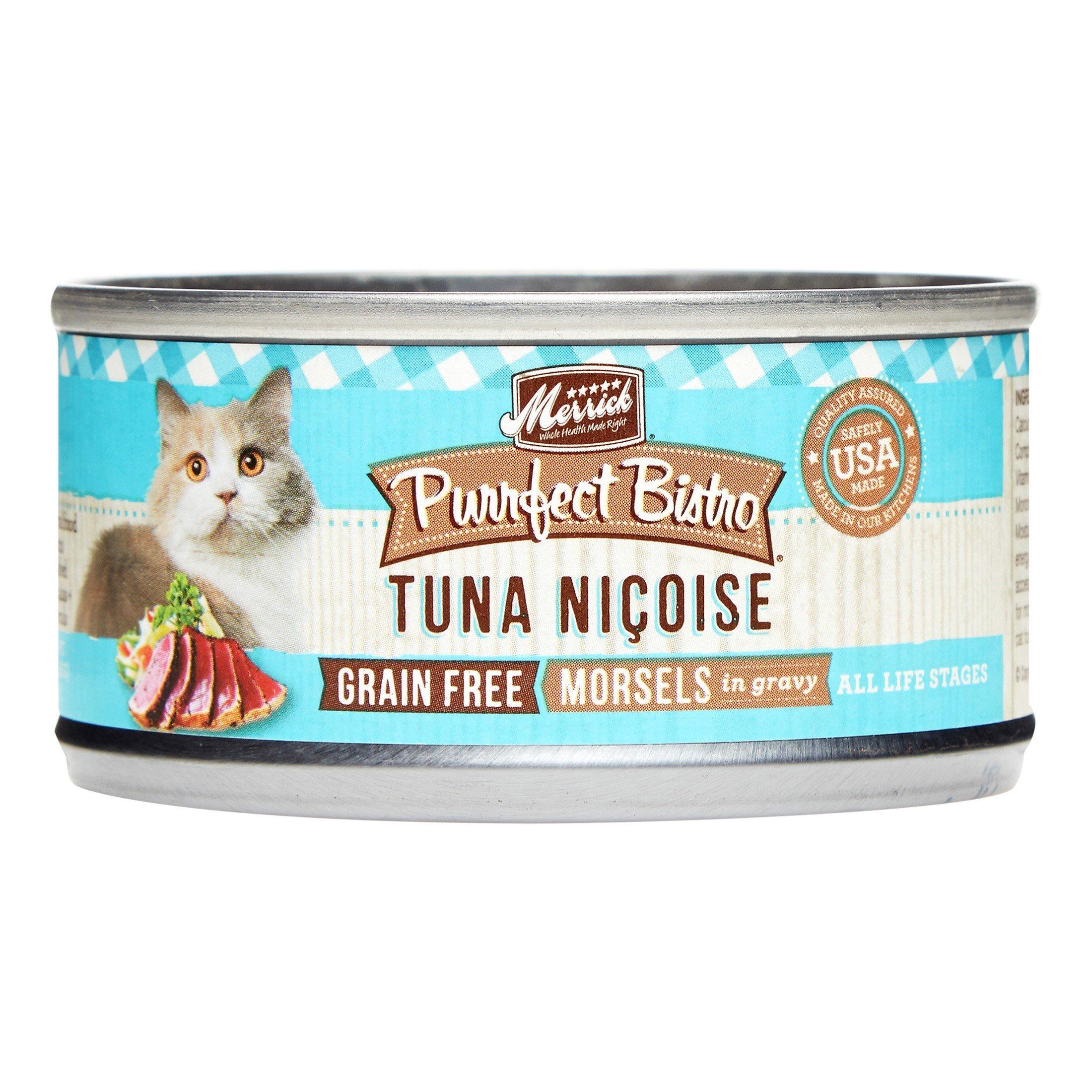 Merrick Purrfect Bistro Grain-Free Tuna Niçoise Wet Canned Dog Food - 3 oz Cans - Case of 24  