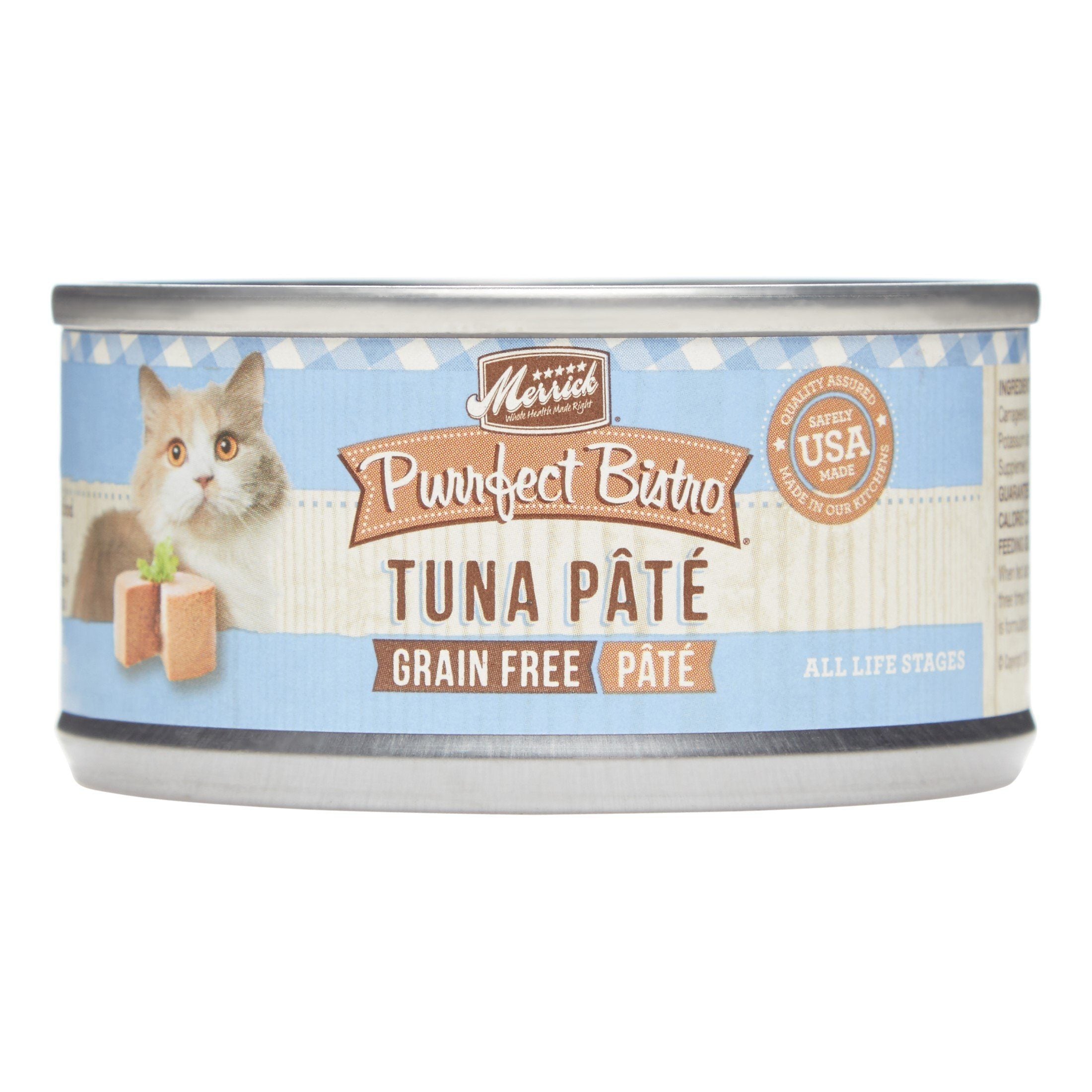 Merrick Purrfect Bistro Grain-Free Tuna Pâté Wet Canned Dog Food - 3 oz Cans - Case of 24  