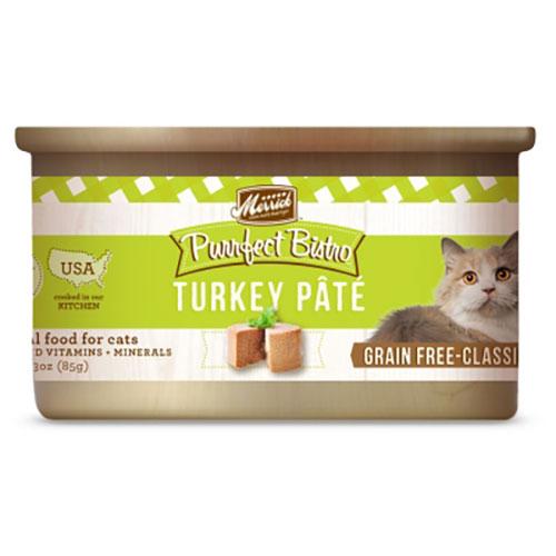 Merrick Purrfect Bistro Grain-Free Turkey Pâté Wet Canned Dog Food - 3 oz Cans - Case of 24  