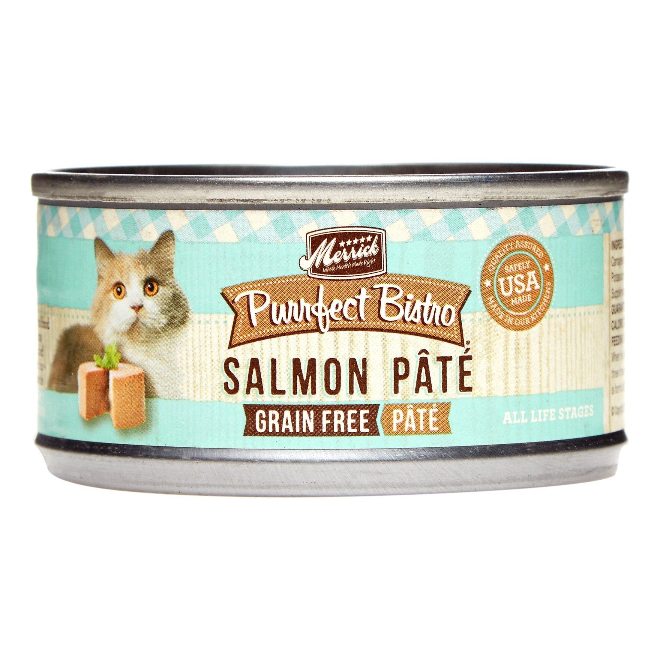 Merrick Purrfect Bistro Grain-FreeSalmon Pâté Wet Canned Dog Food - 3 oz Cans - Case of 24  