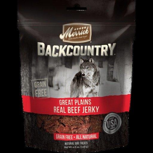 Merrick Treats Great Plains Real Beef Jerky Dog Jerky Treats - 4.5 oz Bag  