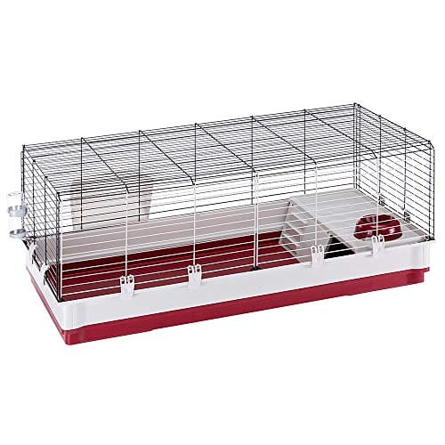 Midwest Homes Krolik Rabbit Cage Small Animal Cage - Burgundy - Extra Large  