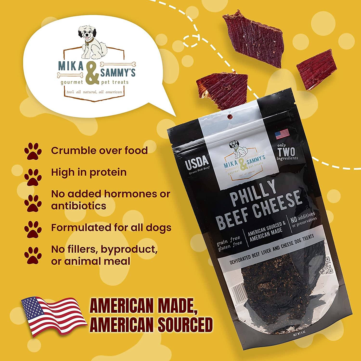 Mika & Sammy's Philly Cheesesteak Jerky Dog Treats - 5 oz  