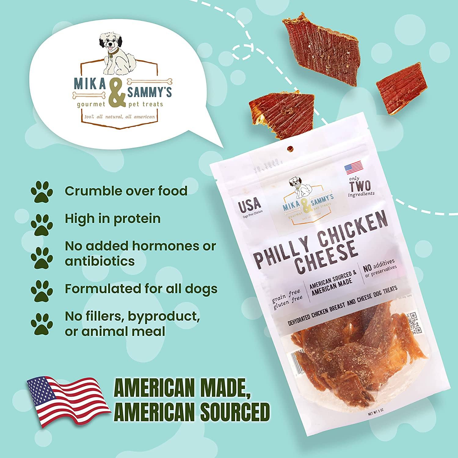 Mika & Sammy's Philly Chicken Cheesesteak Jerky Dog Treats - 5 oz  