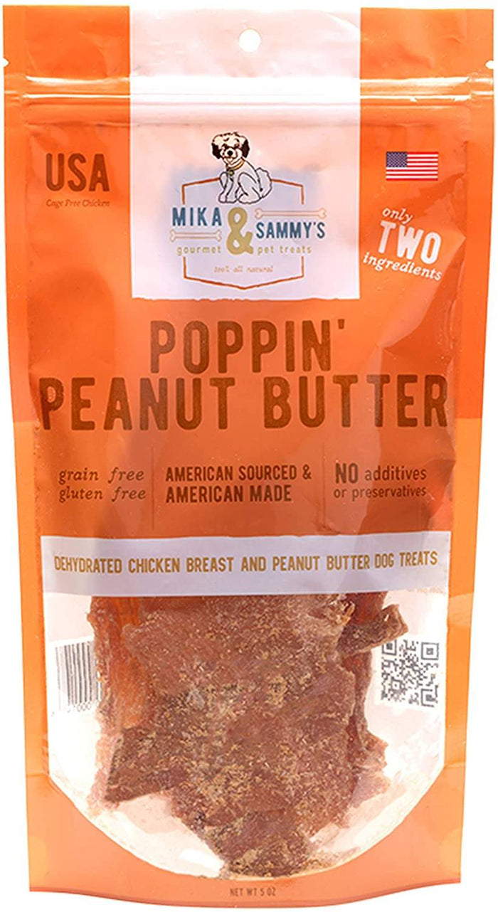 Mika & Sammy's Poppin' Peanut Butter Jerky Dog Treats - 5 oz