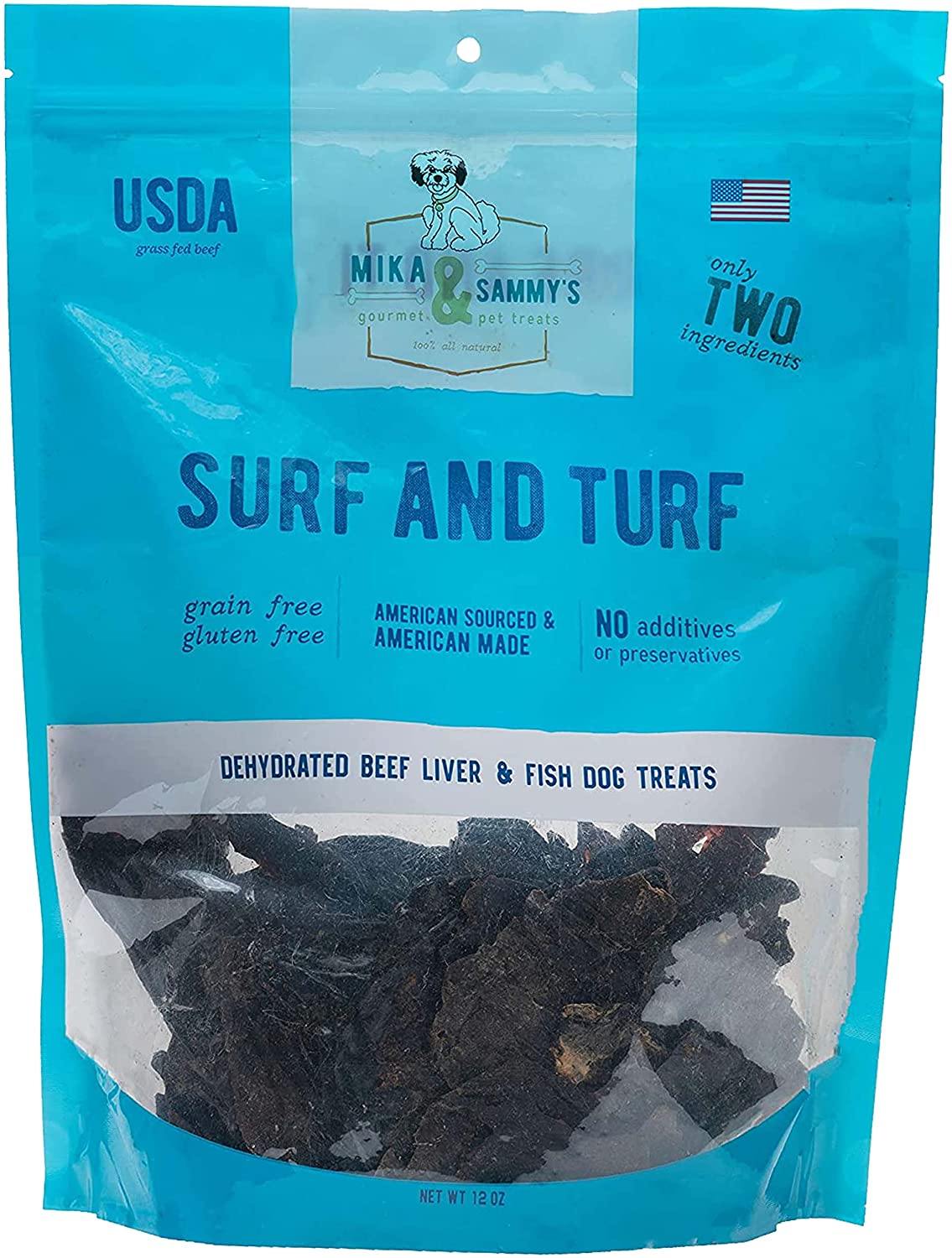 Mika & Sammy's Surf & Turf Fish and Beef Jerky Dog Treats - 5 oz  