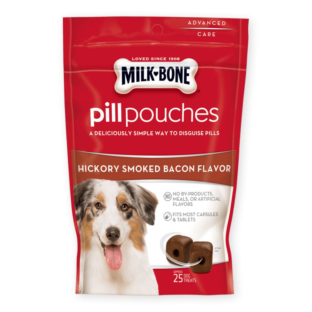 Milk-Bone Hickory Smoked Bacon Flavor Pill Pouches for Dogs  