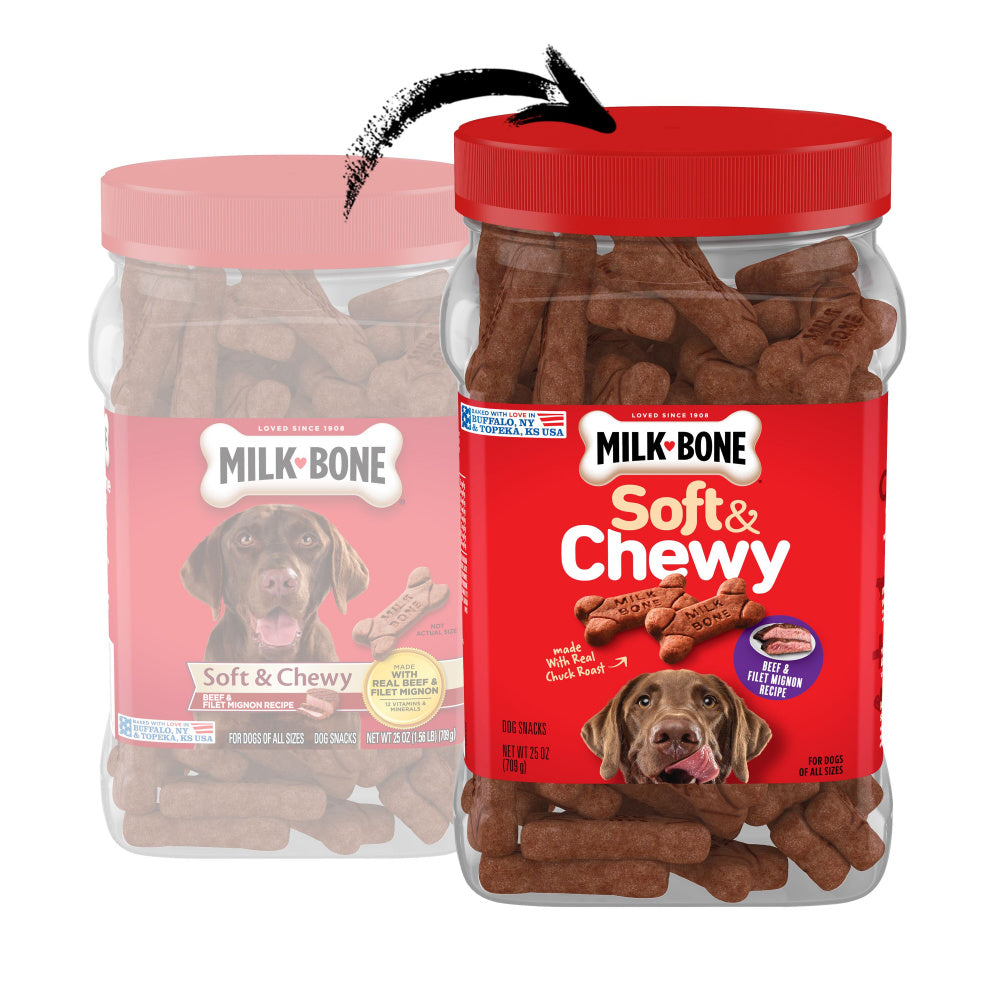 Milk-Bone Soft and Chewy Treats-Beef Filet Mignon  