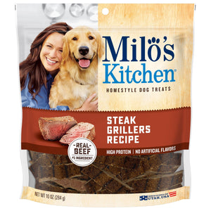Milo's Kitchen Steak Grillers Recipe Dog Treats - 10 Oz
