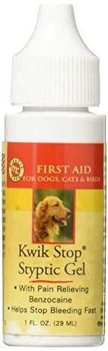 Miracle Care Kwik Stop Styptic Gel for Dogs & Cats Wound Care - 1 Oz  