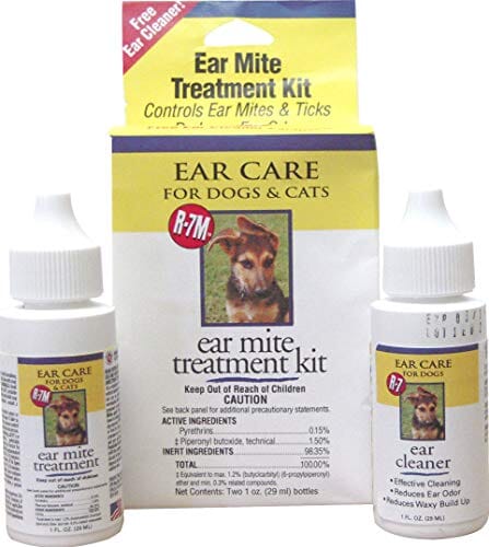 Miracle Care R-7 Ear Mite Treatment Kit Dog Ear Care - 1 Oz  