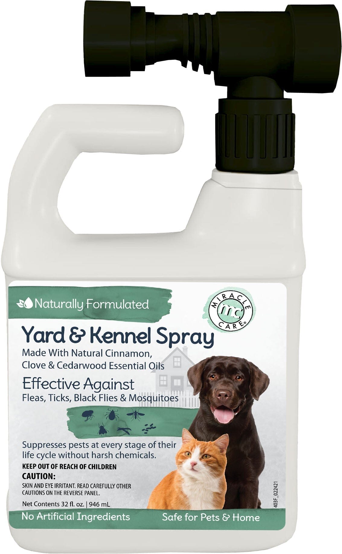 Miracle Care Yard & Kennel Ready To Spray Dog Outdoor Use - 32 Oz  