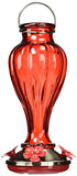 More Birds Blossom Glass Hummingbird Feeder - Red - 25 Oz Cap - 2 Pack  