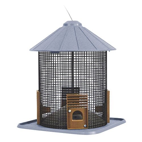 More Birds Crib Sunflower Plastic Hopper Wild Bird Feeder - Black - 5.6 Lbs Cap  