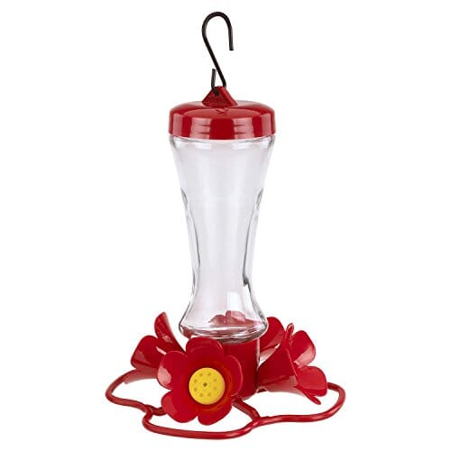 More Birds Impatiens Glass Hummingbird Feeder - Red - 8 Oz Cap - 4 Pack  