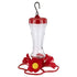 More Birds Impatiens Glass Hummingbird Feeder - Red - 8 Oz Cap - 4 Pack  