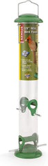 More Birds Metal Tube Seed Tubed Wild Bird Feeder - Green - 1.5 Lbs Cap  