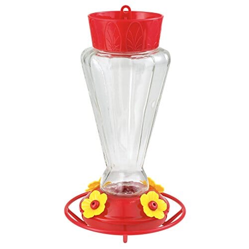 More Birds Royal Glass Hummingbird Feeder - Red - 28 Oz Cap - 4 Pack  