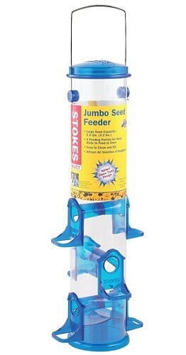 More Birds Tube Seed Tubed Wild Bird Feeder - Blue/Green - 3 Lbs Cap - 4 Pack  