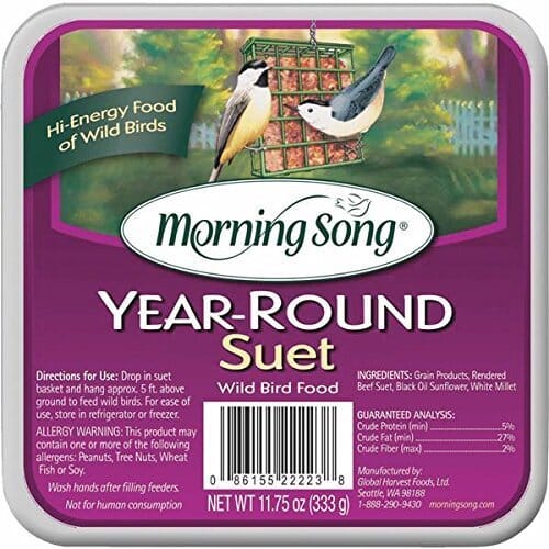 Morning Song Year-Round Suet Cakes Wild Bird Food - 11.75 Oz - 12 Pack  