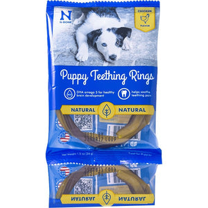 N-Bone Puppy Teething Ring Chewy Dog Treats Chicken - 6 Pack